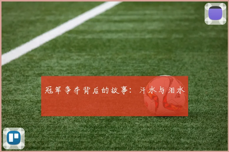 冠军争夺背后的故事：汗水与泪水